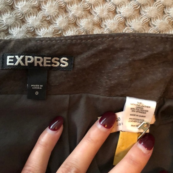 Express High Waisted Suede Mini Skirt - Picture 5 of 5